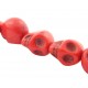 Totenkopf Perle, 10x8mm, rot